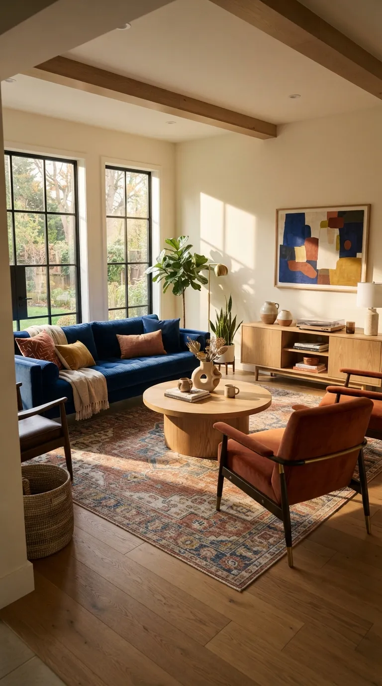 aesthetic home color palette ideas Cobalt Blue & Terracotta
