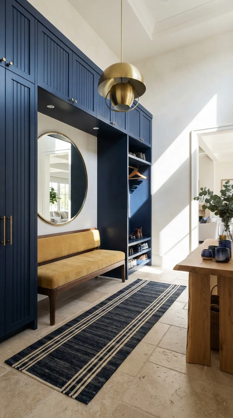 aesthetic home color palette ideas Indigo & Golden Yellow