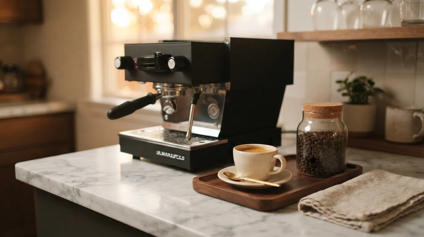 aesthetic kitchen counter decor ideas Marble Coffee Station