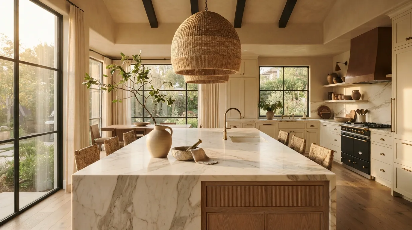 aesthetic kitchen counter decor ideas Statement Pendant View