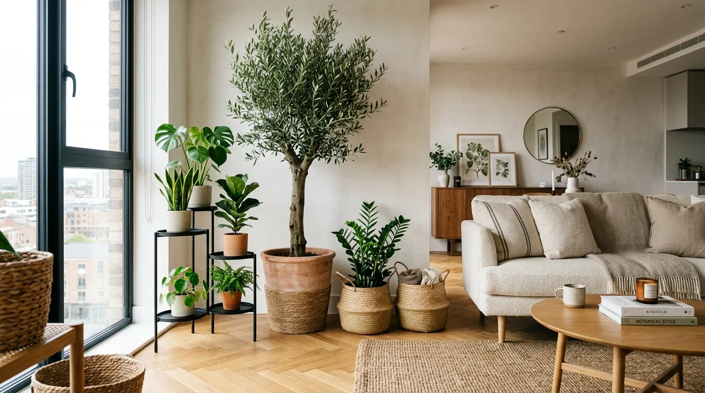 apartment living room Green Plant Corner