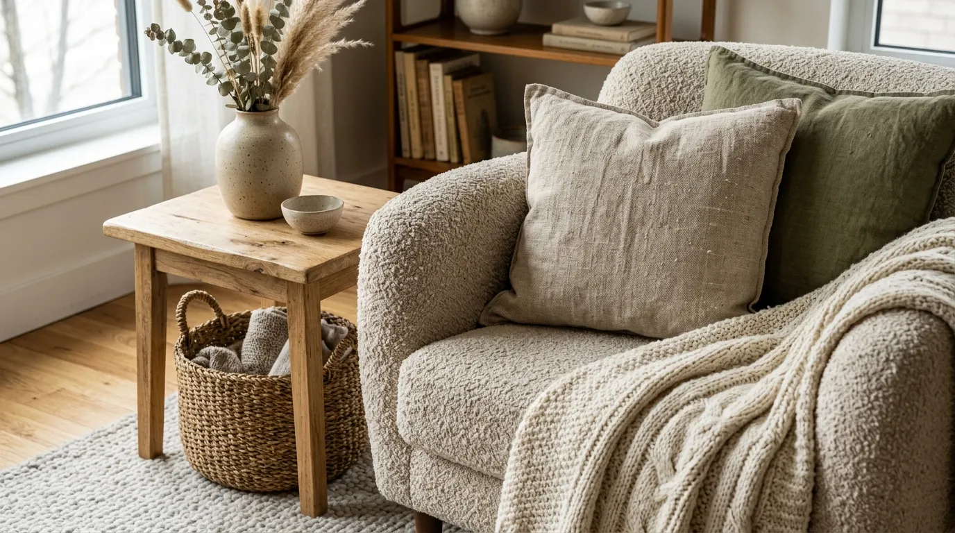 apartment living room Mixed Texture Styling