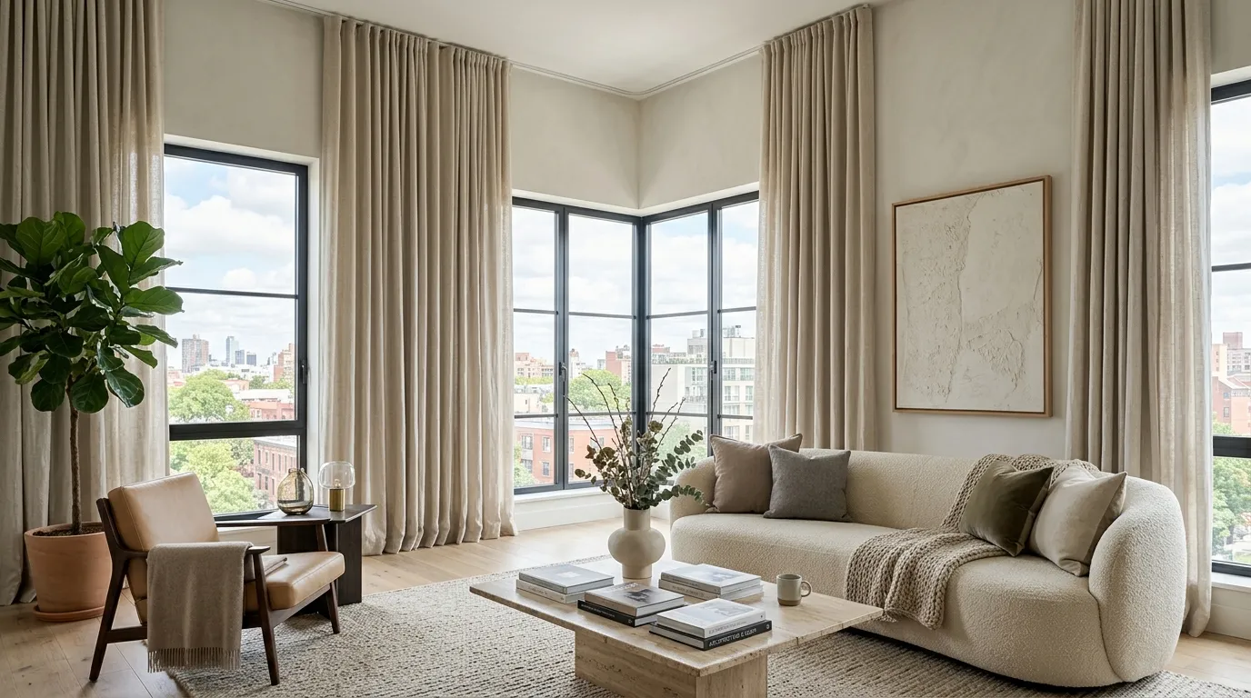 apartment living room Vertical Curtains