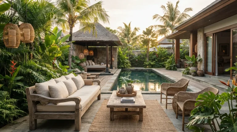 balinese inspired outdoor living