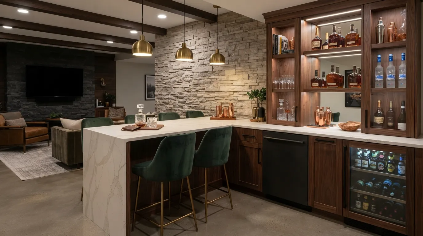 basement ideas Stylish Home Bar