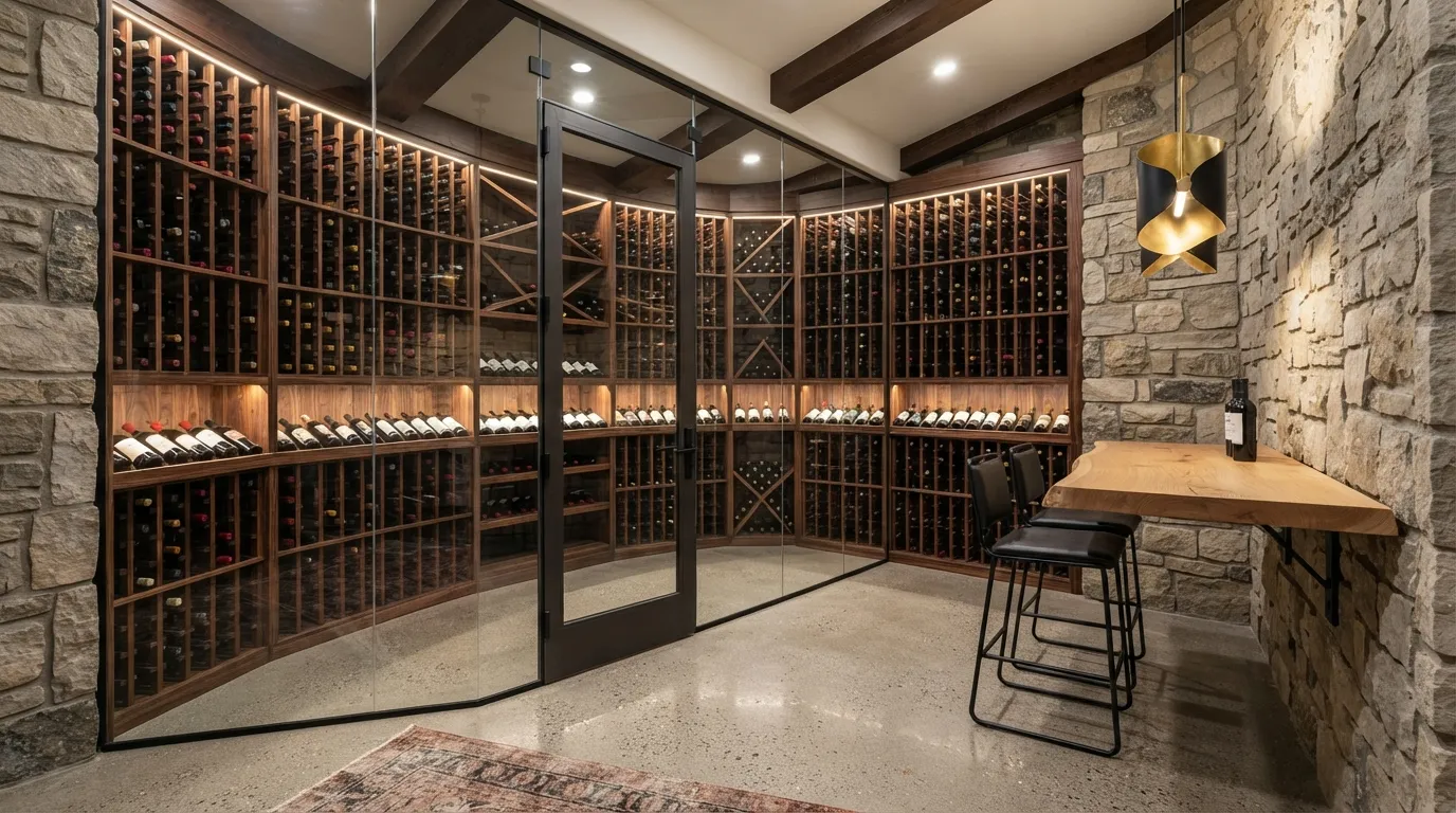 basement ideas Wine Cellar Display