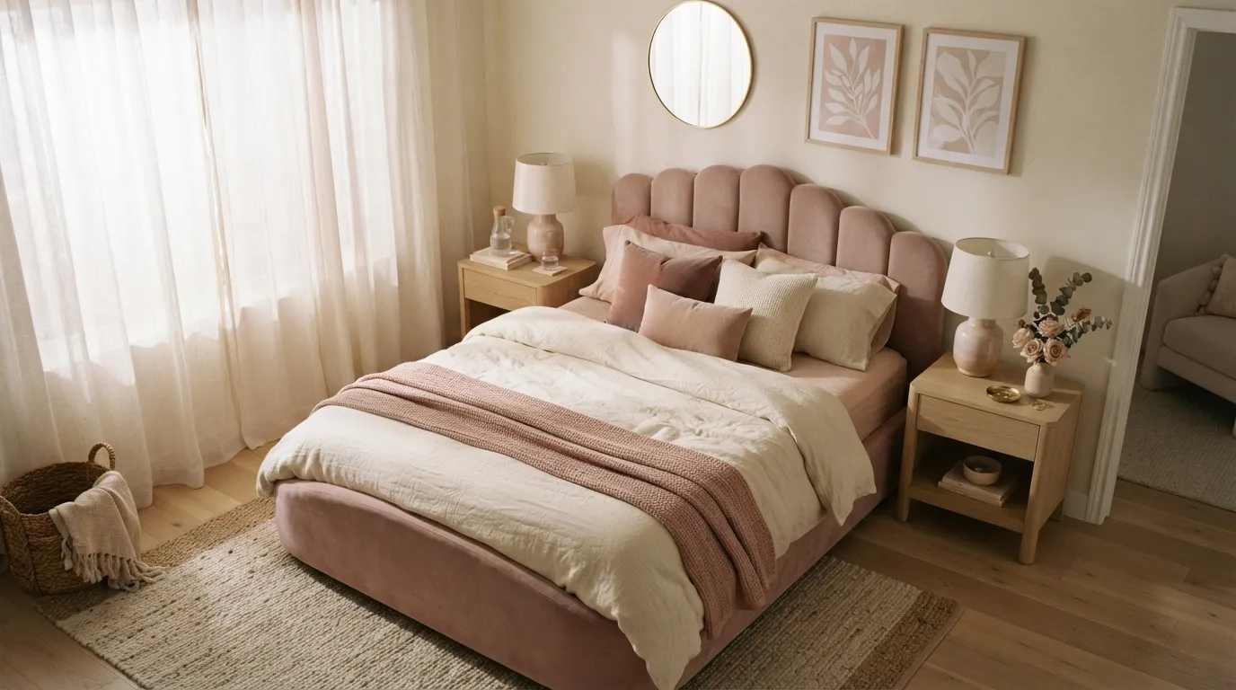 bedroom color trends Dusty Rose Layers