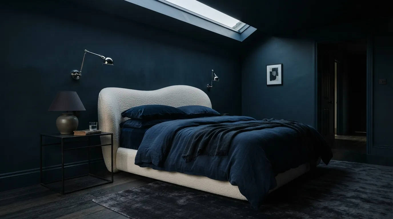 bedroom color trends Midnight Blue Drama