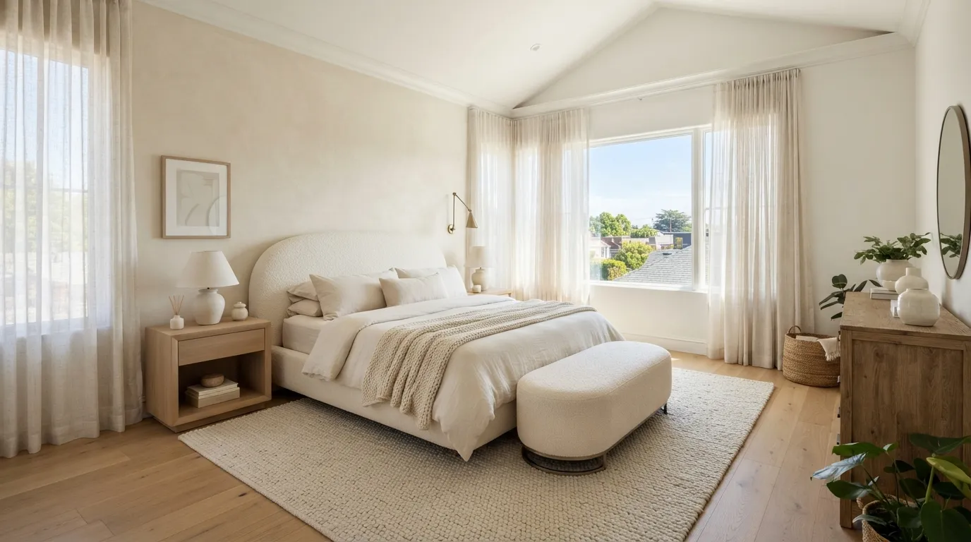 bedroom color trends Warm White Layers
