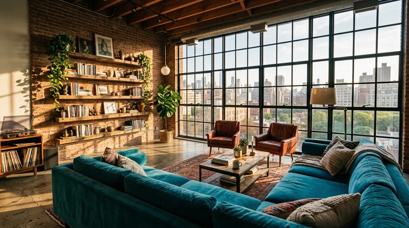 bold color combinations for home decor Turquoise and Brick Red