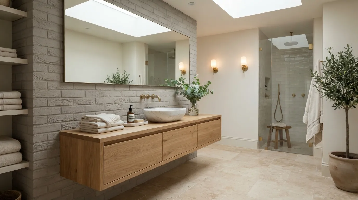 Brick Wall Ideas Brick Bathroom Accent
