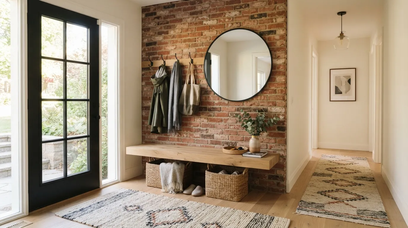 Brick Wall Ideas Brick Entryway Feature