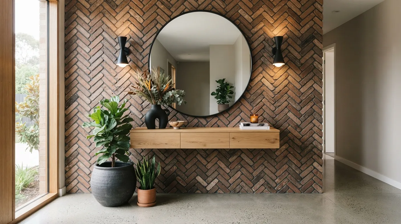 Brick Wall Ideas Herringbone Brick Pattern
