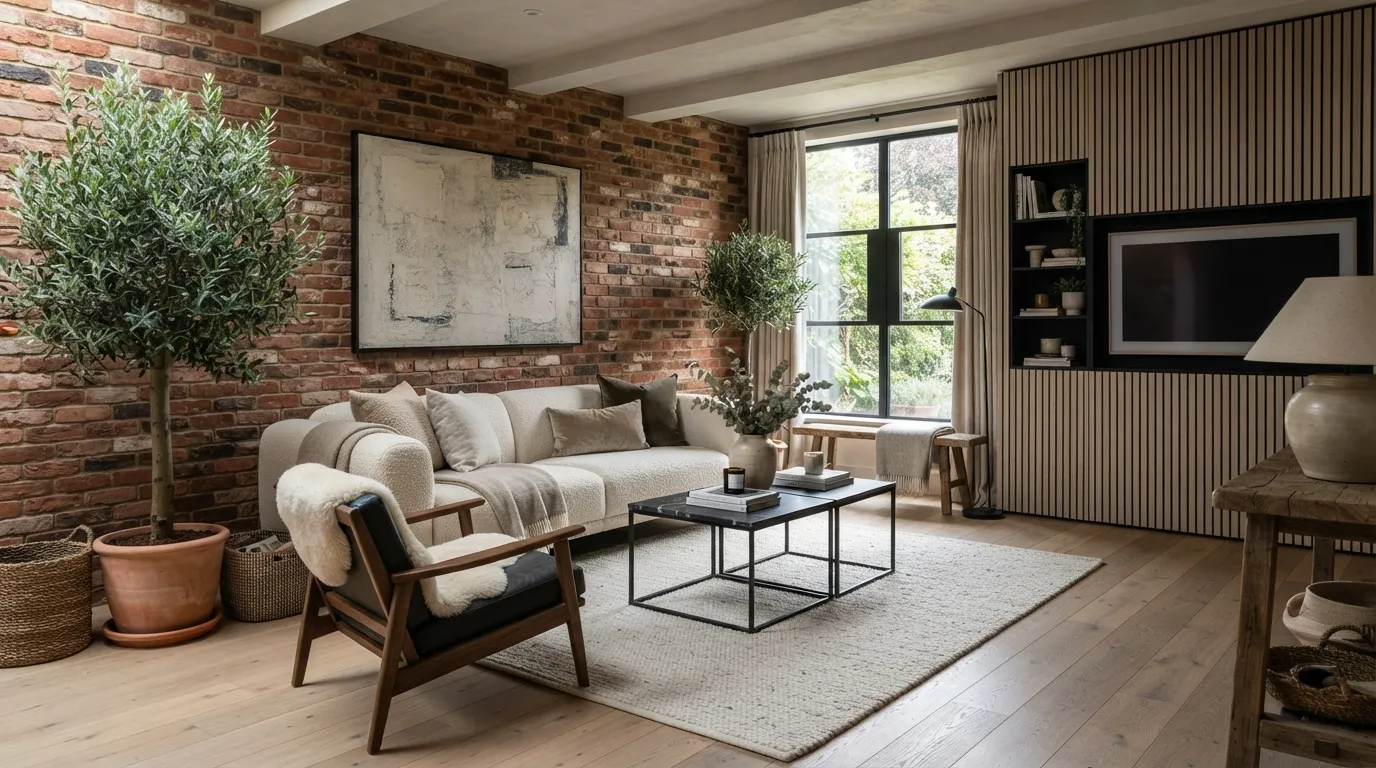 Brick Wall Ideas Mixed Brick And Wood