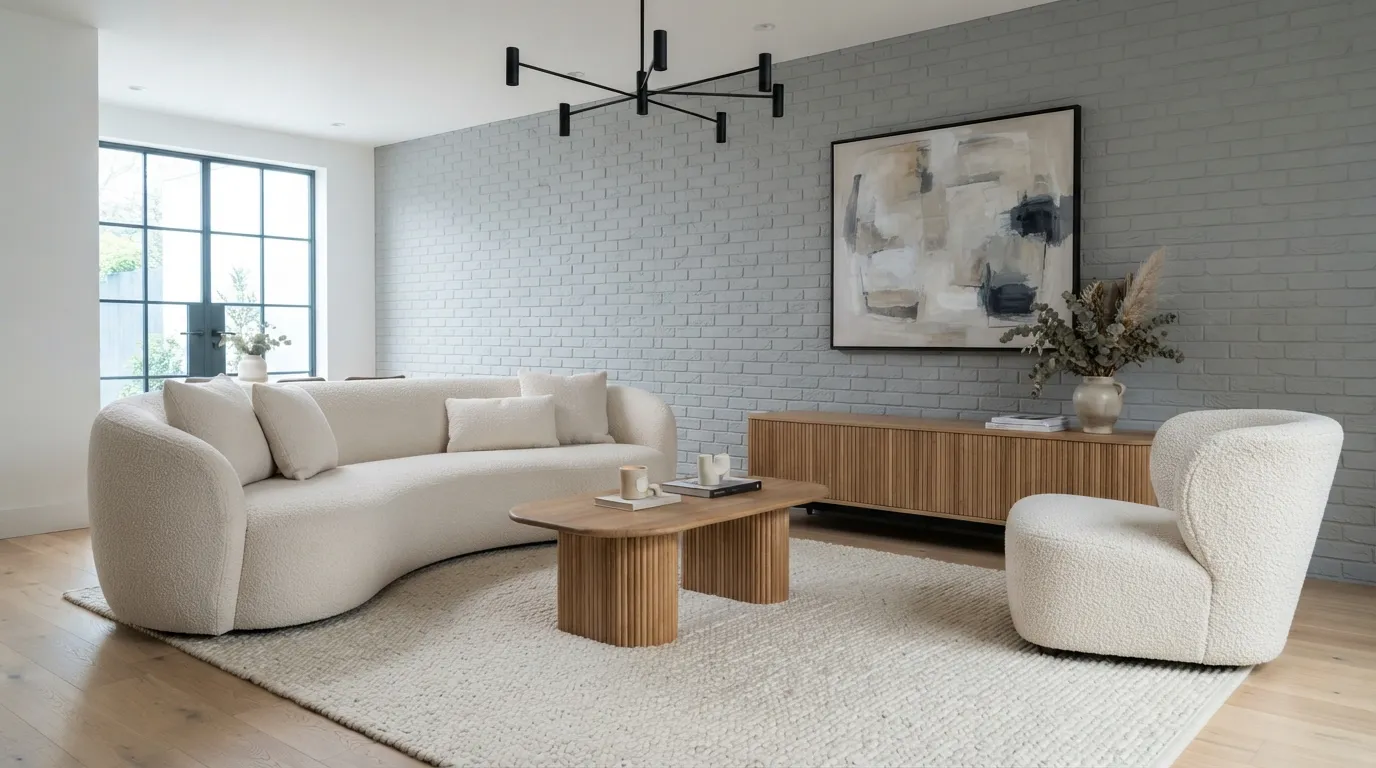 Brick Wall Ideas Soft Gray Brick Finish