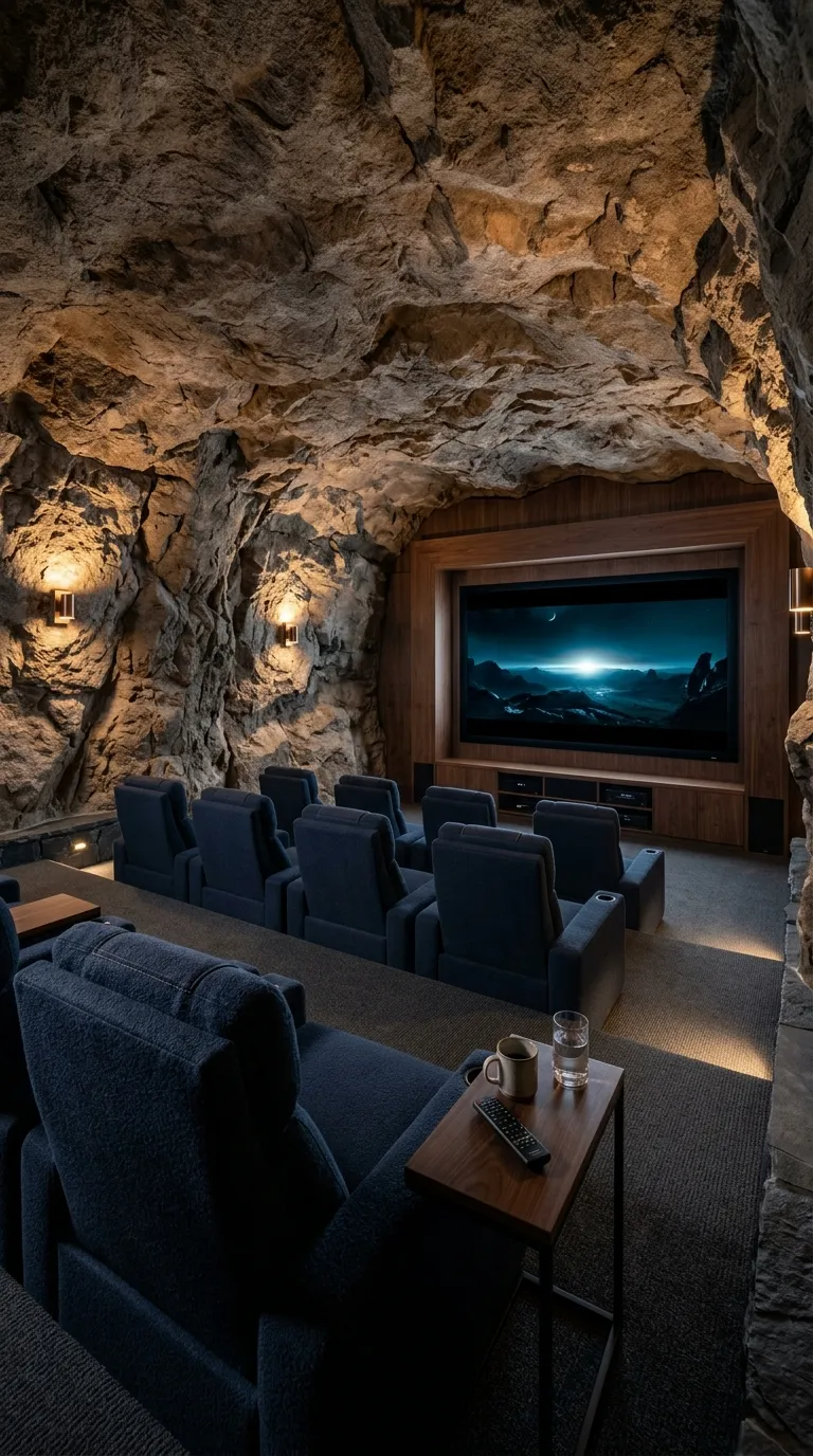 cave homes Cave Home Media Room
