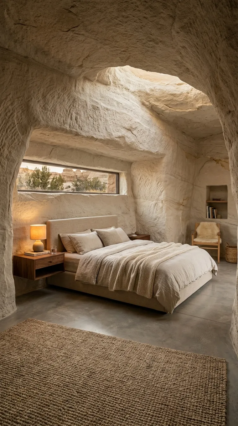 cave homes Cozy Underground Bedroom