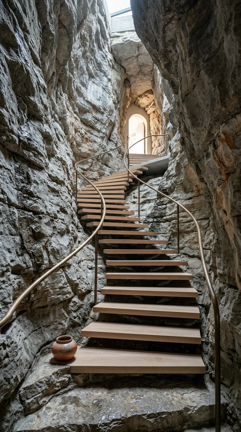 cave homes Sculptural Cave Staircase
