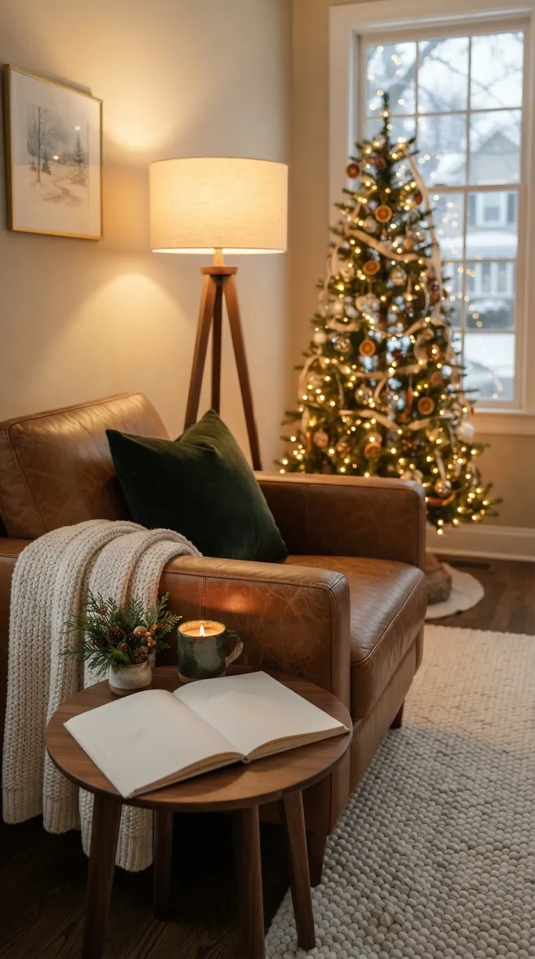 christmas decor ideas for living room Cozy Christmas Reading Nook