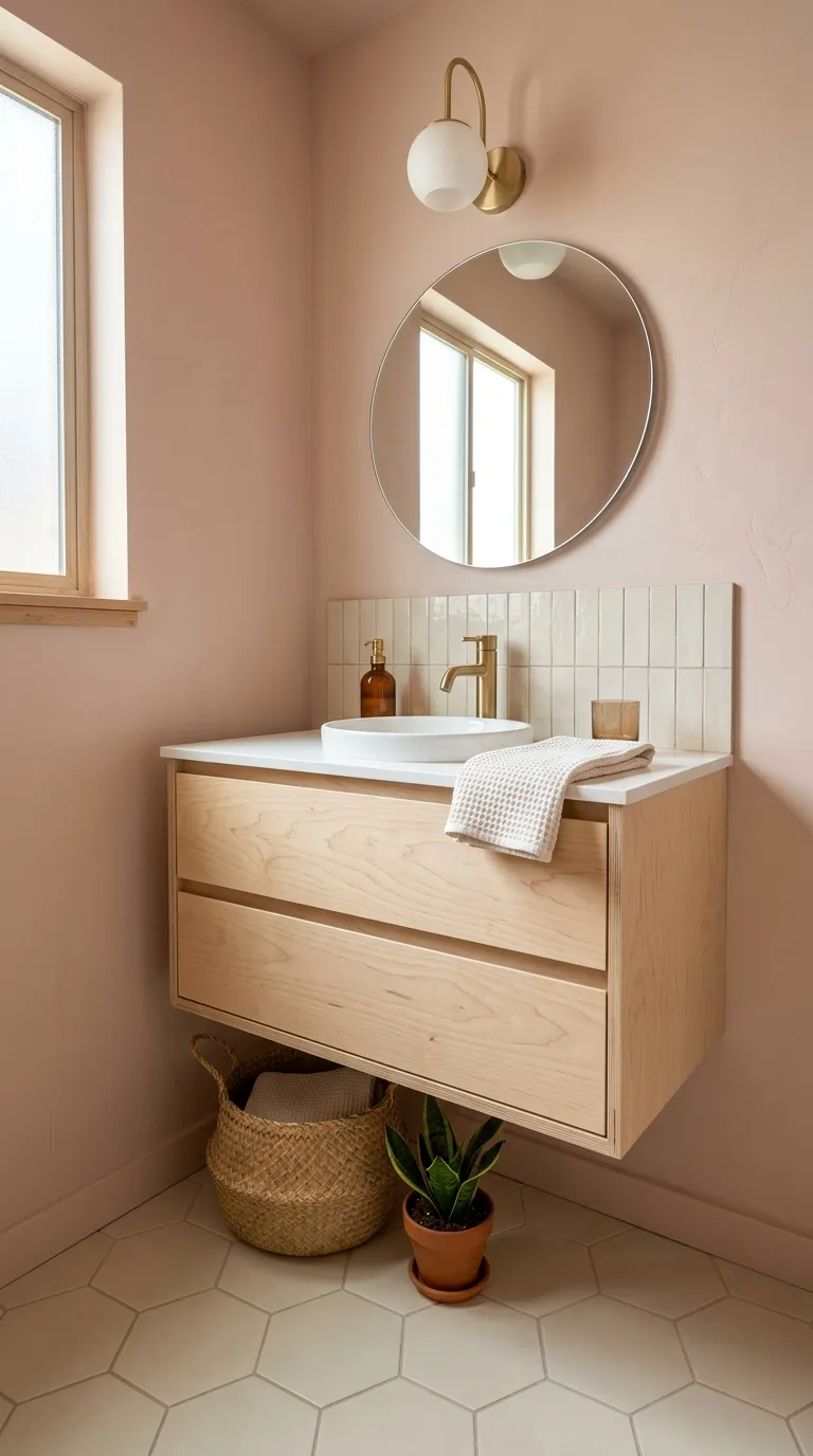 DIY bathroom vanity ideas Create a Compact Floating Vanity