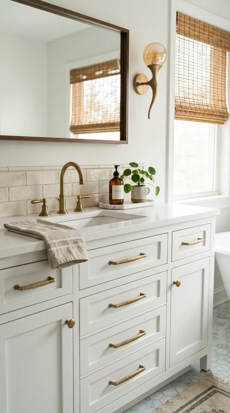 DIY bathroom vanity ideas Refresh the Vanity With New Drawer Pulls