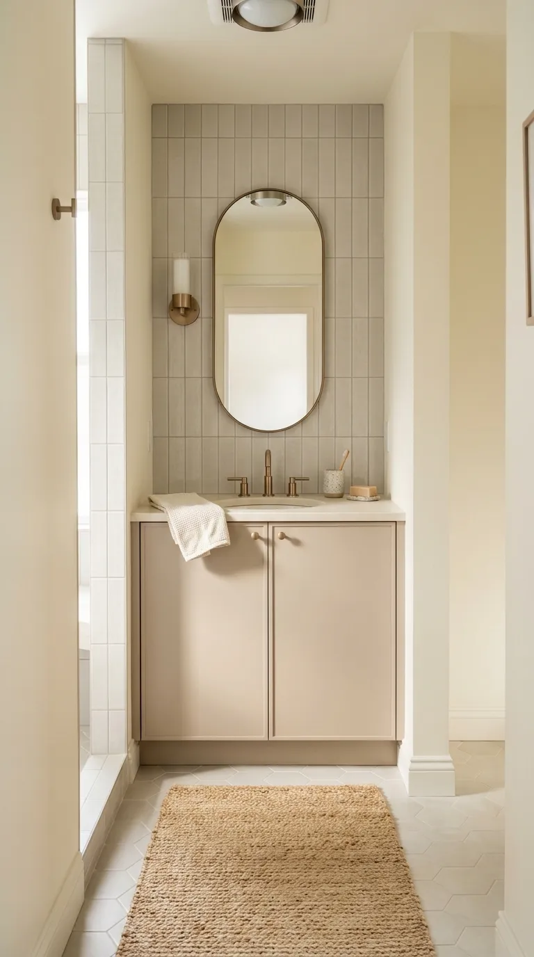 DIY bathroom vanity ideas Try a Slim Vanity for a Narrow Bathroom