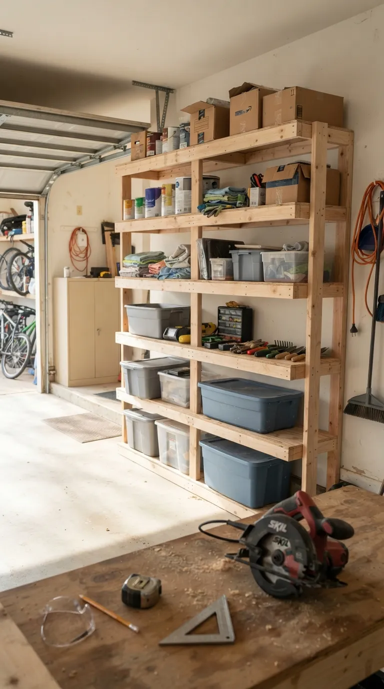 diy garage shelving ideas Budget Plywood Shelves