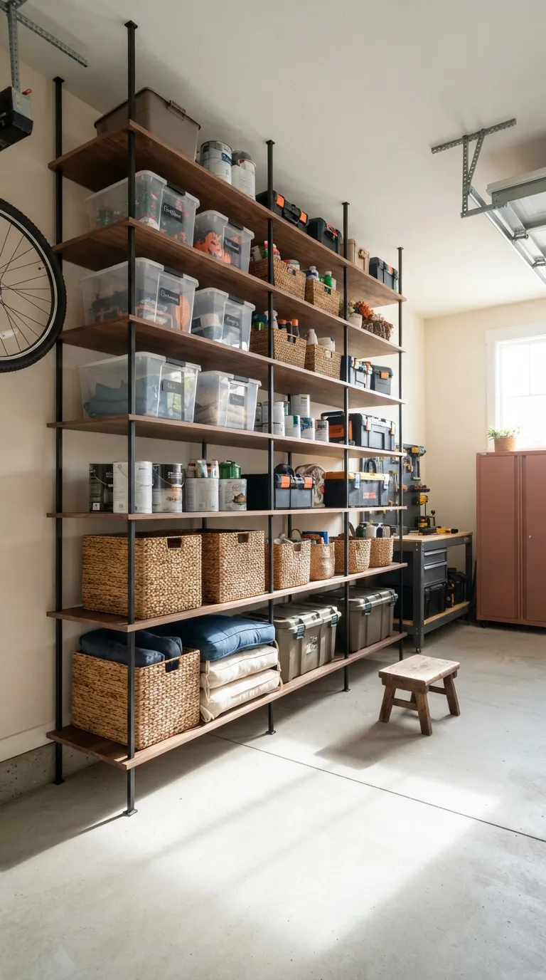 diy garage shelving ideas Ceiling-to-Floor Shelving