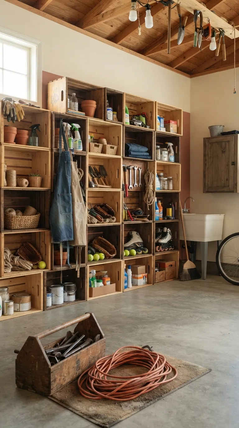 diy garage shelving ideas Crate Storage Shelves
