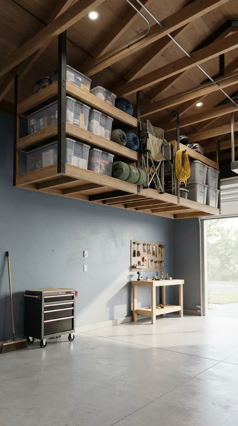 diy garage shelving ideas Overhead Storage Racks