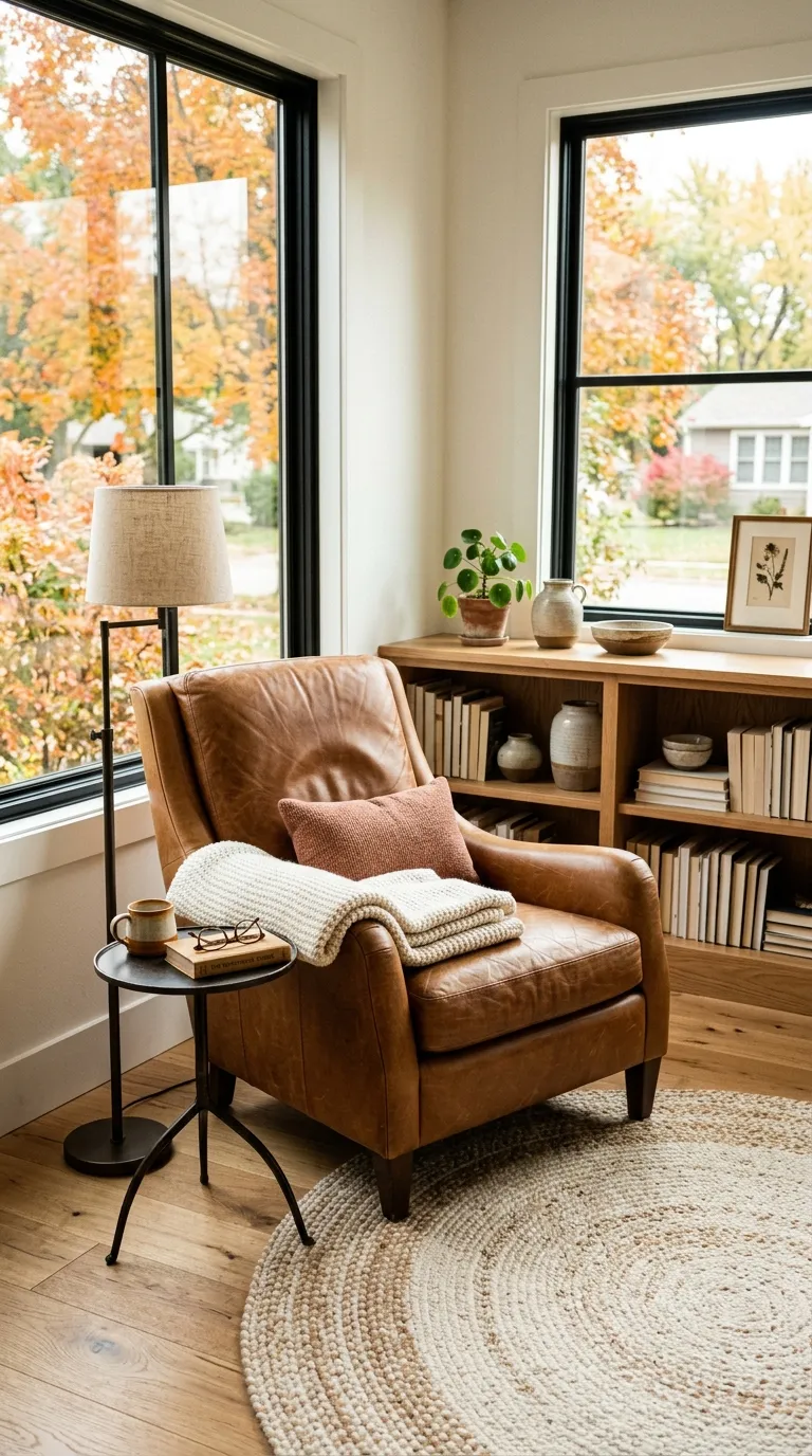 fall living room decor ideas Cozy Reading Nook