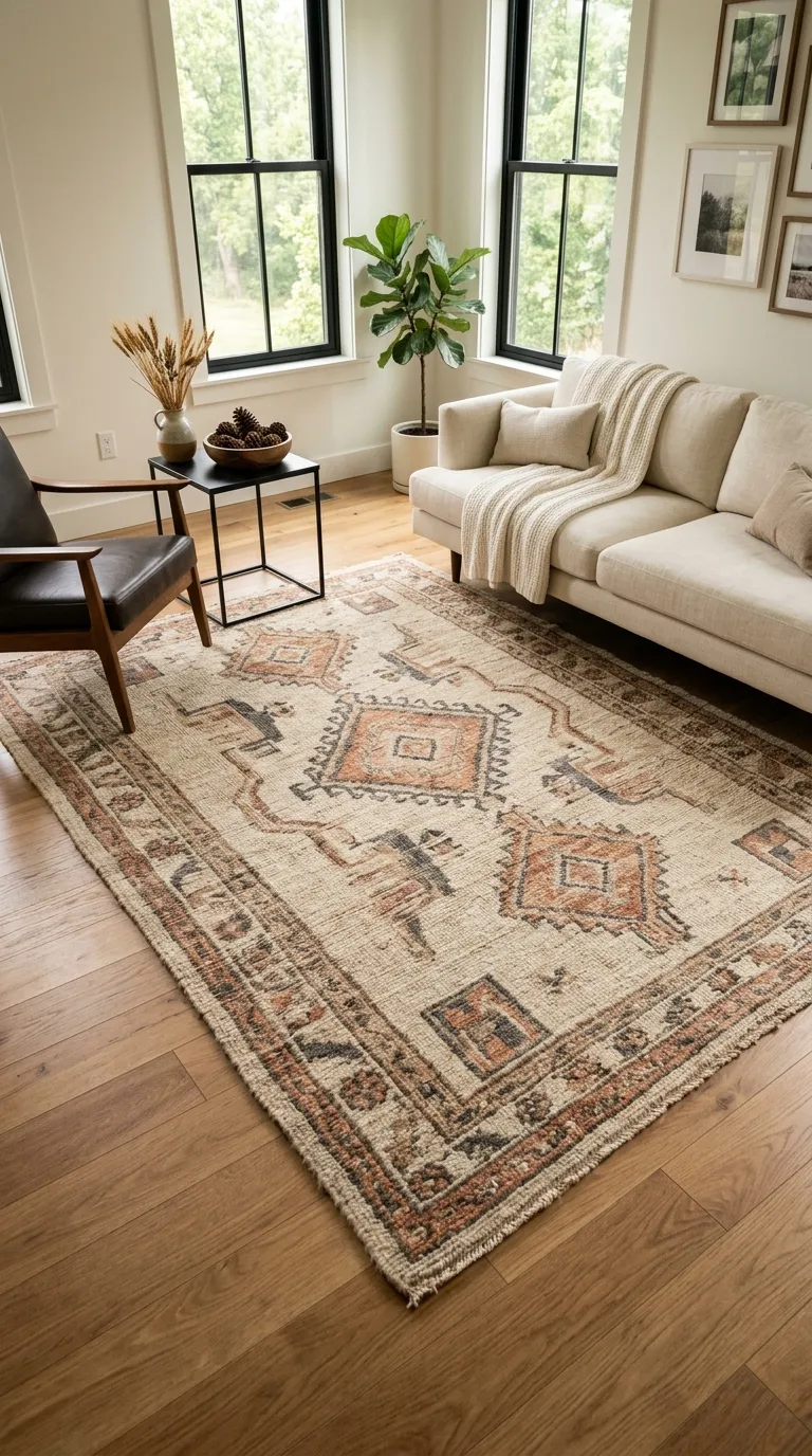 fall living room decor ideas Soft Rustic Area Rug
