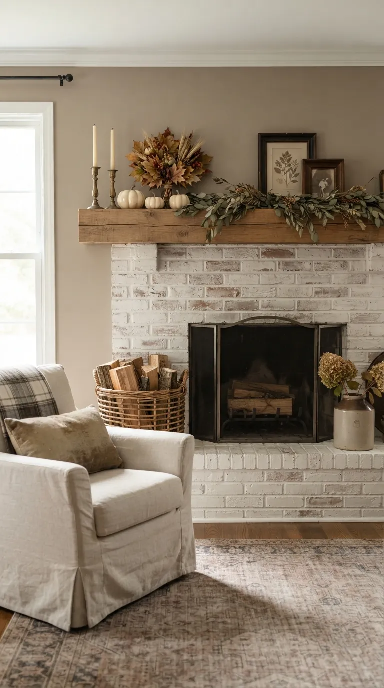 farmhouse fall decor Cozy Farmhouse Mantel