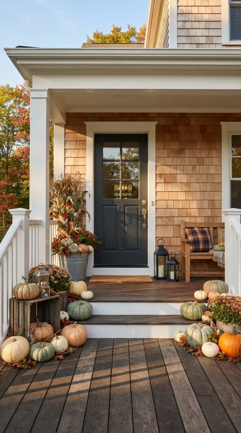 farmhouse fall decor Farmhouse Porch Pumpkins