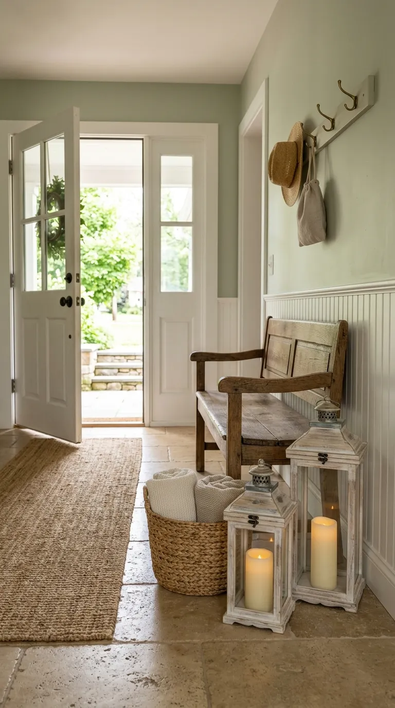 farmhouse lantern decorating ideas Frame a Farmhouse Entryway