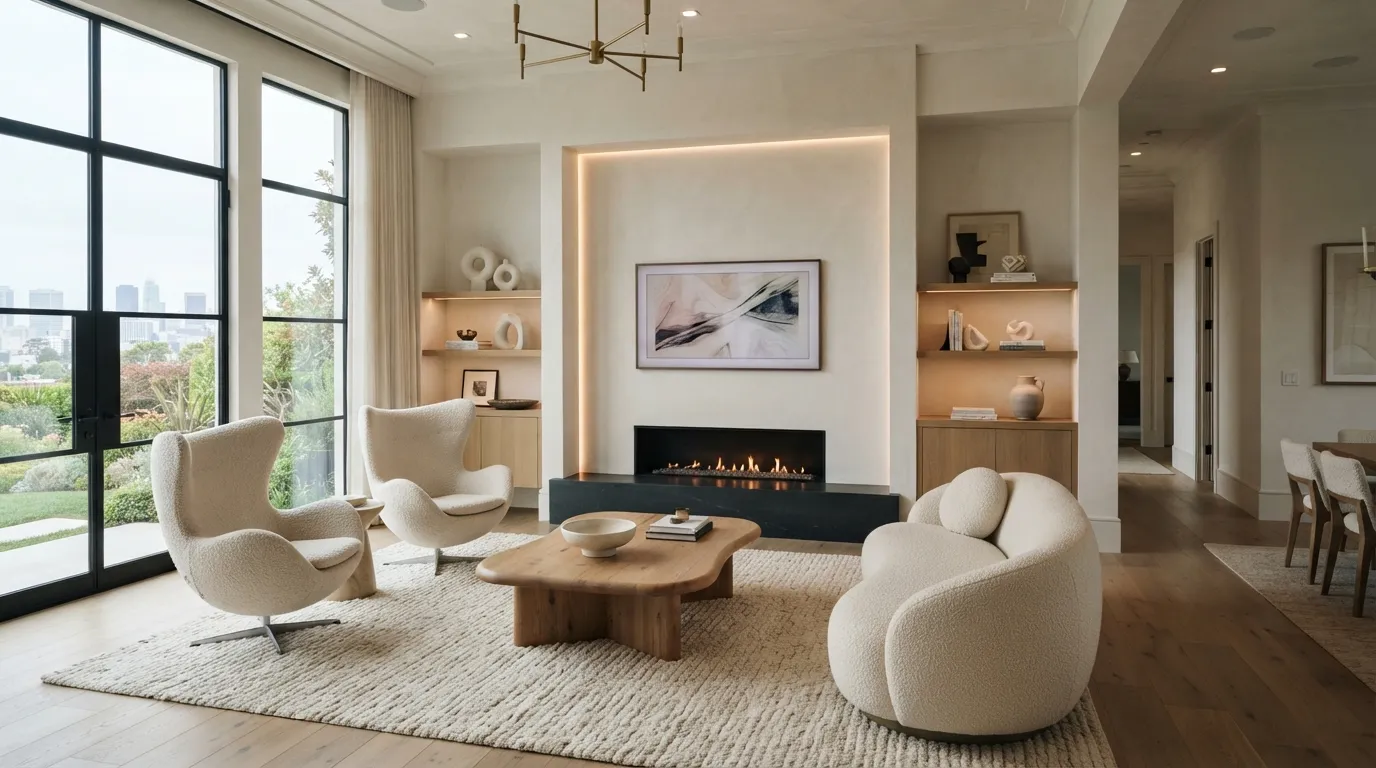 fireplace tv wall Recessed TV Niche