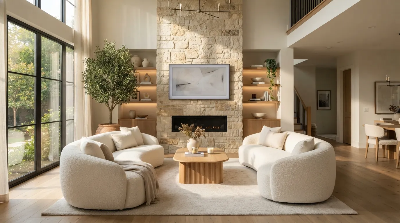 fireplace tv wall Stone Feature Wall
