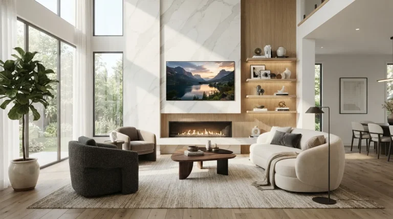 fireplace wall ideas with tv