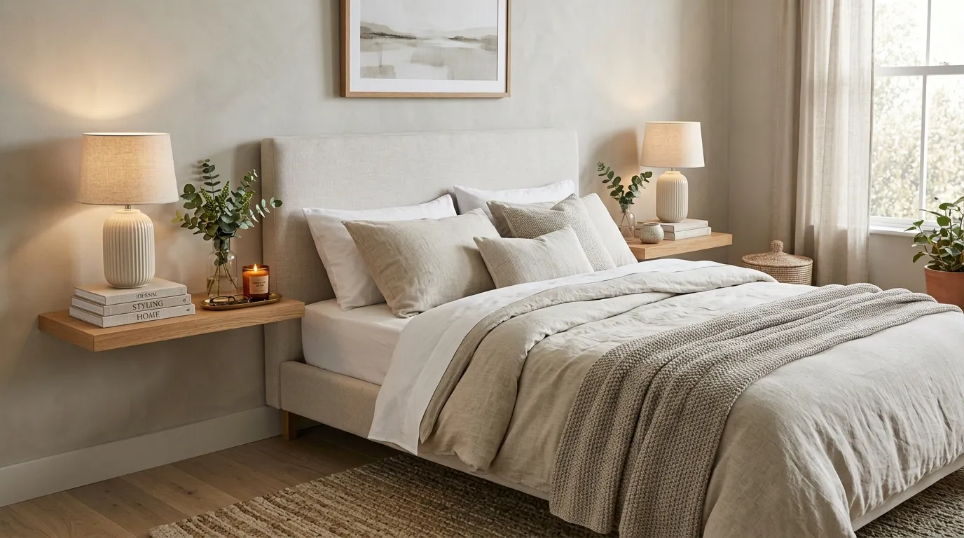 floating shelves ideas Bedroom Bedside Shelves
