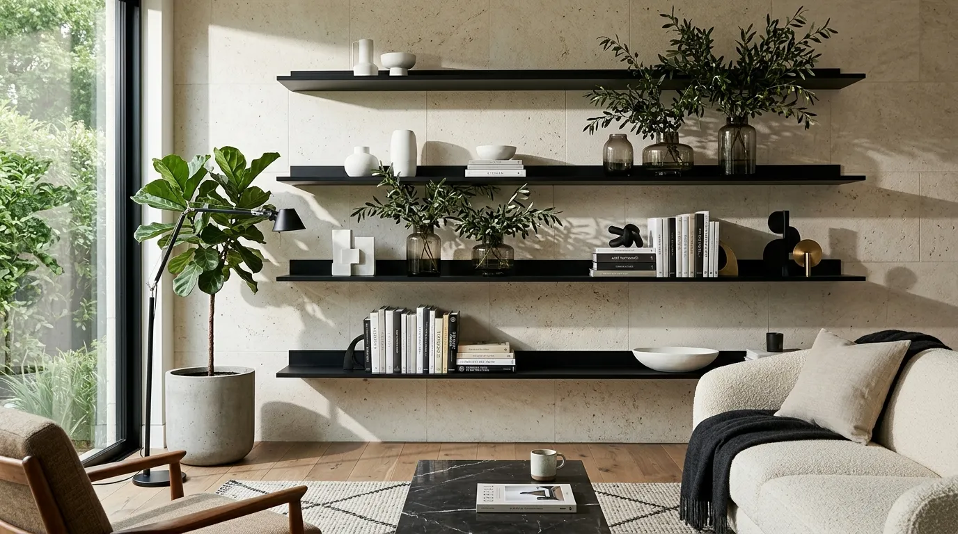 floating shelves ideas Black Accent Shelves