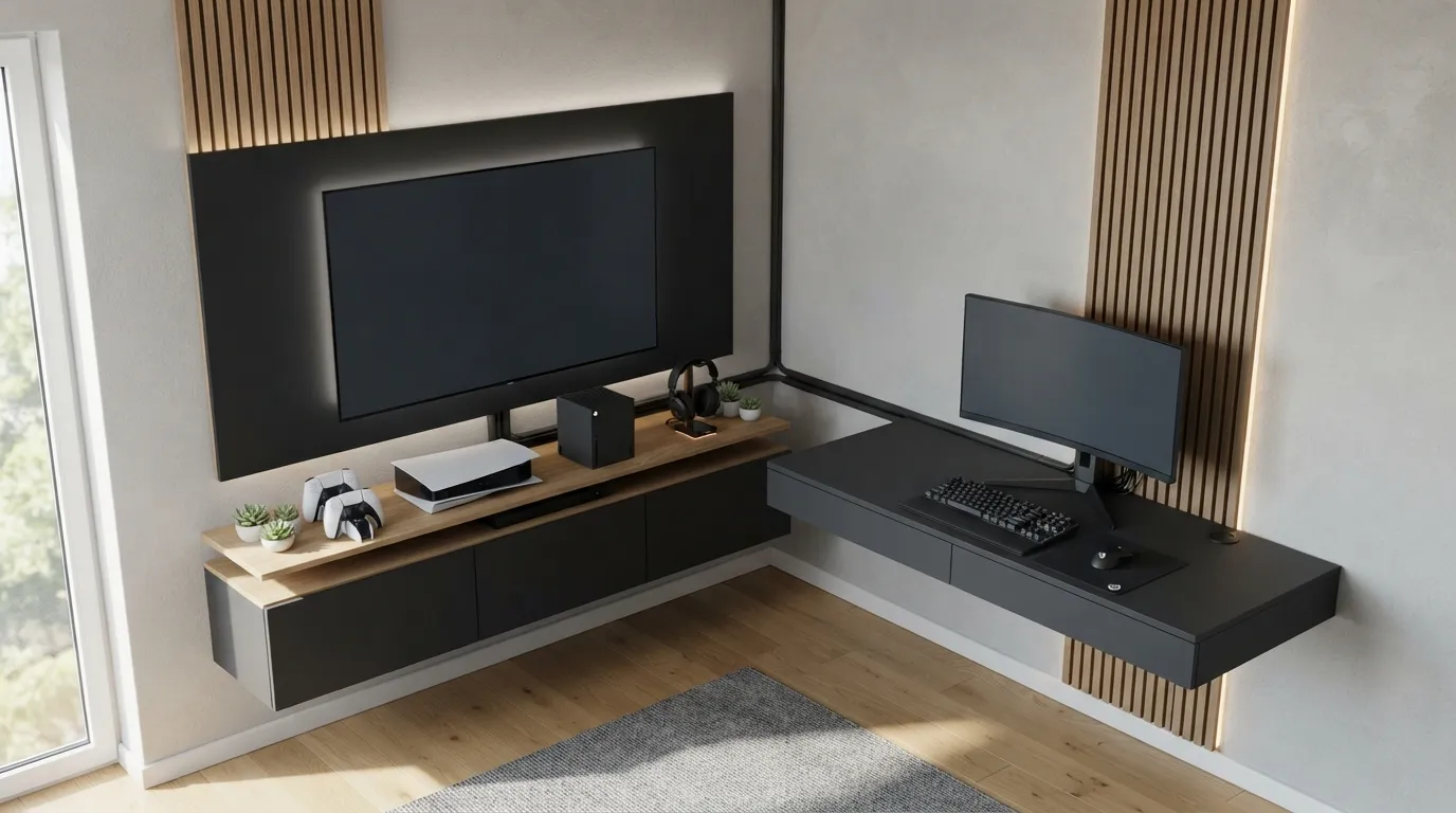 game room design Hidden Cable Management