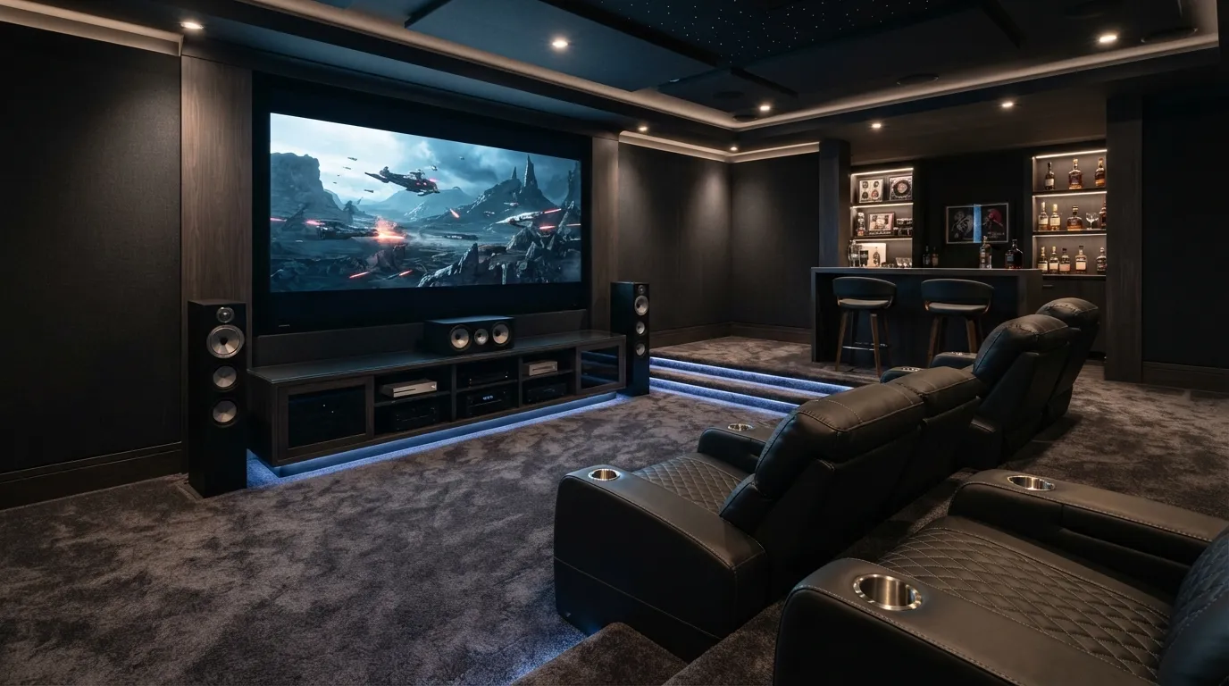 game room design Home Theater Setup