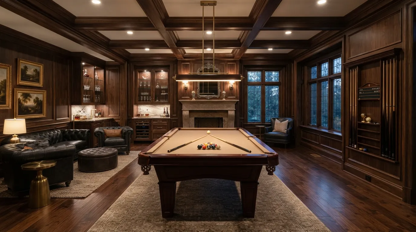game room design Luxury Billiards Space