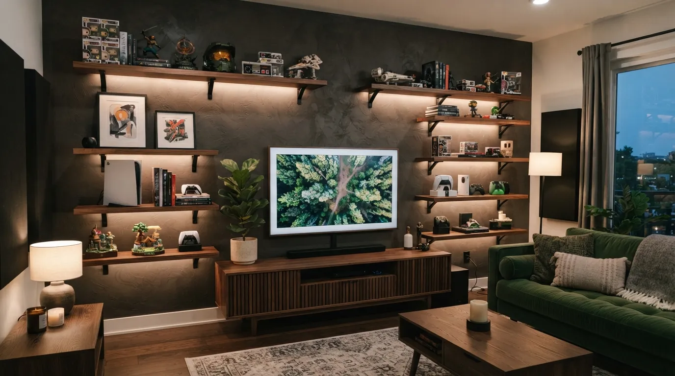 game room design Wall Display Shelves