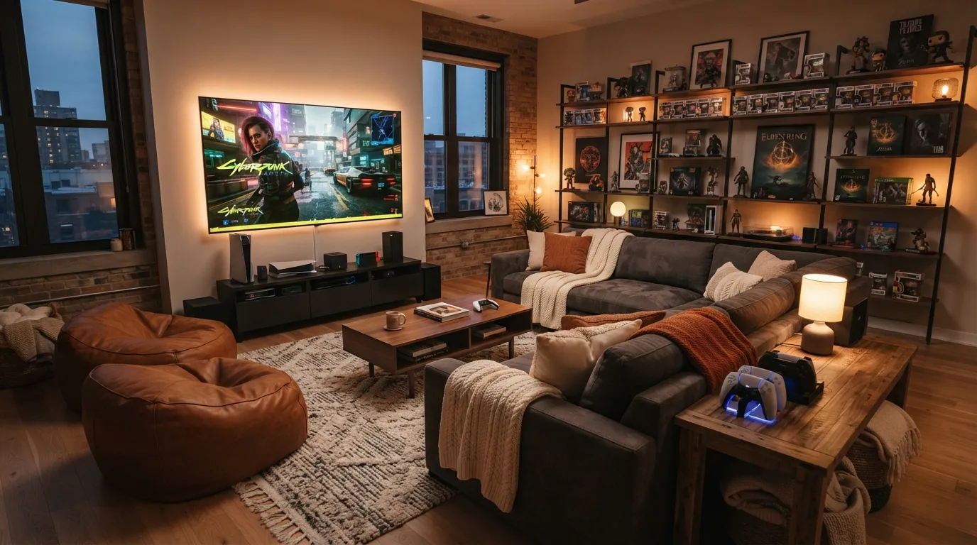 game room ideas Cozy Gaming Lounge