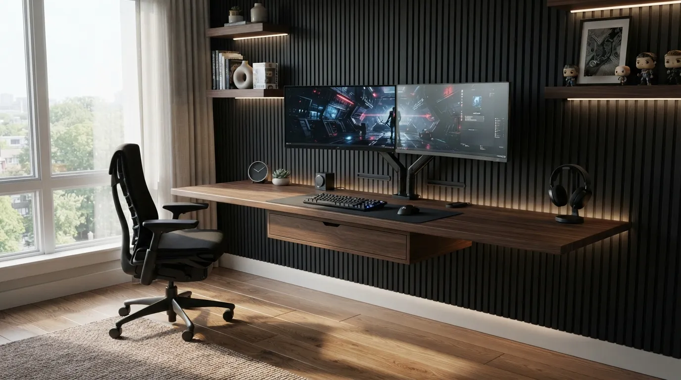 game room ideas Floating Desk Design