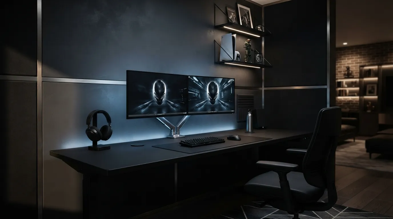 game room ideas Minimalist Black Setup