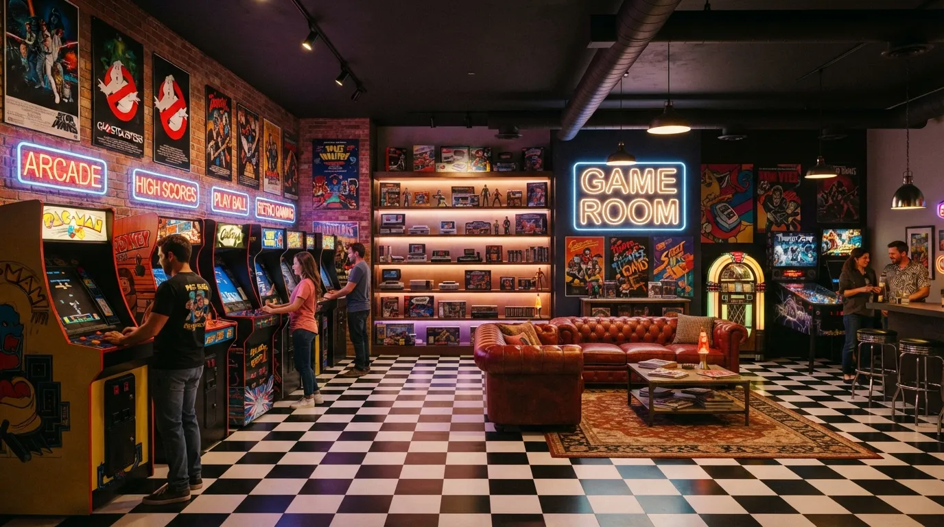 game room ideas Retro Arcade Wall