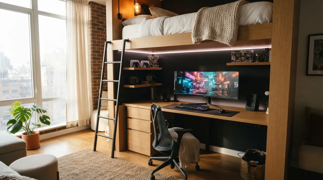 game room Loft Bed Gaming Zone