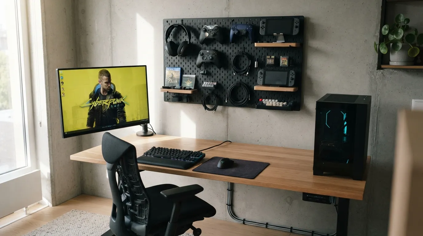 game room Pegboard Accessory Wall